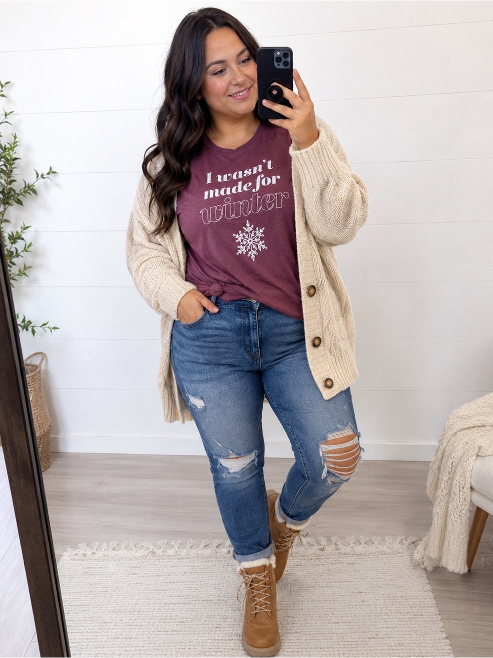 MAURICES Winter Graphic T Shirt XL New!